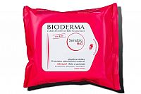 Bioderma Sensibio čistiace utierky pre normálnu až zmiešanú pleť Dermatological Wipes 25 pcs