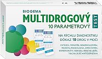 BIOGEMA Multidrogový test 10 parametrový 1×2 ks, na rýchlu diagnostiku 10 drog v moči