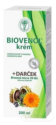 BIOMEDICA BIOVENOL krém + darček 1×1 set, tuba 200 ml + BIVENOL micro 20 tbl