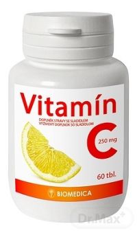 Biomedica Vitamín C 250 mg 1×60 tbl, doplnok výživy