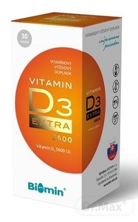 BIOMIN Vitamín D3 EXTRA 1x30 cps, výživový doplnok