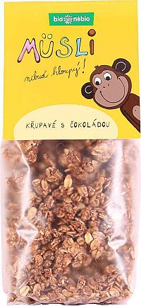 BioNebio Bio müsli Nebuď hloupý! Křupavé s čokoládou 300 g