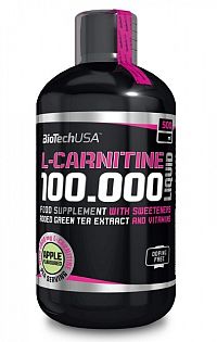 BioTech USA L-carnitín 100 000 ml 500ml, jablko