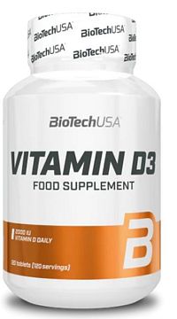 BioTechUSA VITAMIN D3 - 50 mcg 120 tbl 1×120 tbl