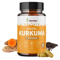 BLENDEA BIO KURKUMA+ PIPPERIN 1×90 cps, výživový doplnok
