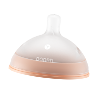 BORRN Silikónový cumlík na fľašu, oranžový, variabilný prietok 1 kus