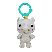 BRIGHT STARTS Hrkálka plyšová na C krúžku Také 'n Shake nosorožec 0m+ 1×1 ks, hrkálka