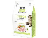 Brit Care Cat Grain-Free Senior Weight Control 1×0,4 kg, granule pre mačky