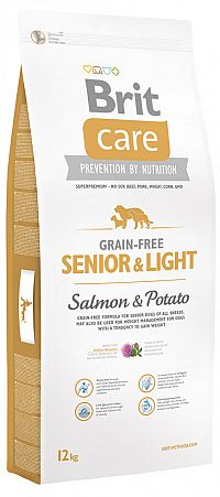 Brit Care Grain-free Senior&Ligh Salmon&Potato 12kg 1×12 kg