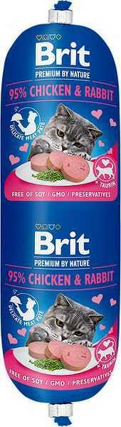 Brit Premium By Nature Sausage Cat Chicken & Rabbit 1×180 g, mačacia klobása