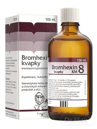 BROMHEXIN 8-KVAPKY KM sol por (liek.skl.hnedá) 1x100 ml