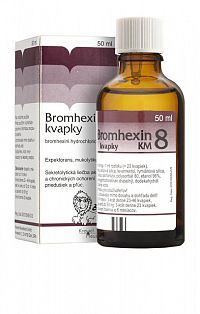 BROMHEXIN 8-KVAPKY KM sol por (liek.skl.hnedá) 1x50 ml