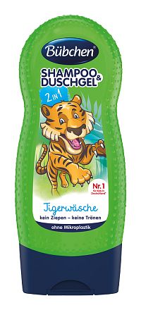 BUBCHEN Kids šampón a sprchovací gél 2v1 Hravý tiger 1×230 ml, pre citlivú detskú pokožku