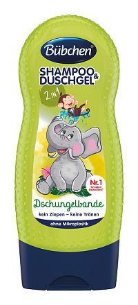 BUBCHEN Kids šampón a sprchovací gél 2v1 Partička z džungle 1×230 ml, nevyvoláva slzenie