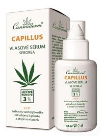 Cannaderm CAPILLUS vlasové sérum seborea 1×40 ml, ukľudenie vlasovej pokožky