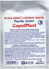Capsiplast - Hrejivá Náplasť s Výťažkom z Papriky 1x4 ks