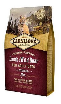 Carnilove Cat Grain Free Lamb&Wild Boar Adult Sterilised 1×2 kg, granule pre mačky
