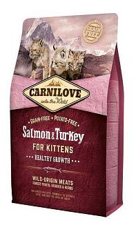 Carnilove Cat Grain Free Salmon&Turkey Kittens Healthy Growth 1×2 kg, granule pre mačiatka