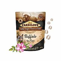 Carnilove Kapsička Dog Paté Buffalo With Rose Petals 1×300 g, suchá maškrta pre psy