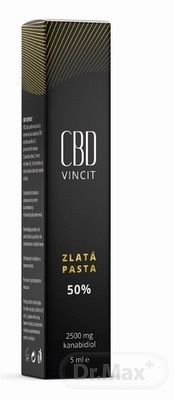 CBD Vincit zlatá pasta 50 % 1×5 ml, bez umelých farbív