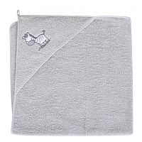 CEBA Osuška s kapucňou Froté 100 x 100 Zebra Grey 1×1 ks, 100 % bavlna