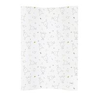 CEBA Podložka prebaľovacia 2-hranná mäkká COSY (50x70) Dream bodkami biela