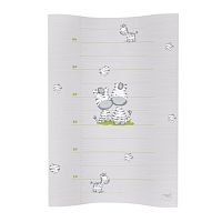 CEBA Podložka prebaľovacia 2-hranná mäkká COSY (50x70) Zebra šedá