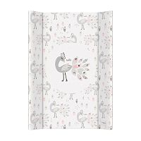 CEBA Podložka prebaľovacia 2-hranná s pevnou doskou (50x70) Comfort Lolly Polly Peacock