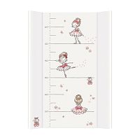 CEBA Podložka prebaľovacia 2-hranná s pevnou doskou (50x70) Comfort primabalerína biela