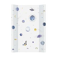 CEBA Podložka prebaľovacia 2-hranná s pevnou doskou (50x70) Comfort Watercolor World Universe