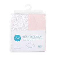 CEBA Poťah na prebaľovaciu podložku Candy Pink+Twigs 1×2 ks, rozmer 50x70-80 cm