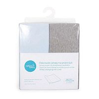 CEBA Poťah na prebaľovaciu podložku Light Grey Melange+Blue 1×2 ks, rozmer 50x70-80 cm
