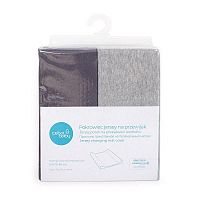 CEBA Poťah na prebaľovaciu podložku Light Grey Melange+Dark Grey 1×2 ks, rozmer 50x70-80 cm