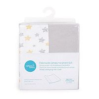 CEBA Poťah na prebaľovaciu podložku Light Grey+Yellow Stars 1×2 ks, rozmer 50x70-80 cm