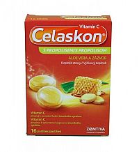 Celaskon Vitamin C s propolisom aloe vera a zázvor 16 pastiliek pastilky 2 x 8 ks 16 ks