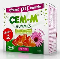 CEM-M GUMMIES IMUNITA Darčeková edícia 2×60, želatínové multivitamíny s Echinaceou (výhodné balenie - zľava 4 €)