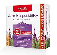 Cemio Alpské pastilky ŠALVIA A VITAMÍN C pastilky 30+10 (33% ) (40 ks)