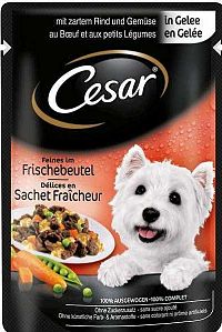 Cesar Kapsička Hovädzie+Želenina 1×100 g, kapsička pre psy