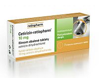 Cetirizin-ratiopharm 10 mg tbl flm (blister Al/PVC/Aclar) 1x7 ks