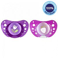 CHICCO Cumlík Physio Air silikónový dievča 2 ks, 16-36m+ 1x2ks