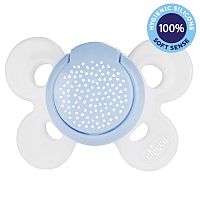 CHICCO Cumlík Physio Comfort silikónový 1×1 ks, chlapec - bodky, 0-6 m