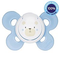 CHICCO Cumlík Physio Comfort silikónový chlapec - macko 1 ks, 0-6 m 1×1 ks, chlapec - macko, 0-6 m