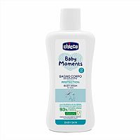 CHICCO Detský šampón na telo BABY MOMENTS PROTECTION 1×200 ml, šetrne čistí detskú pokožku