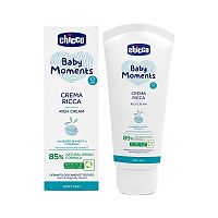 CHICCO Krém vyživujúci Baby Moments 85% prírodných zložiek 100 ml, 0m+