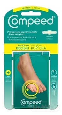 Compeed NÁPLASŤ na kurie oká Active 1×6 ks, stredná veľkosť