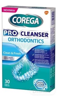 COREGA PRO CLEANSER ORTHODONTICS antibakteriálne čistiace tablety 1x30 ks