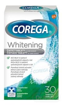 COREGA Whitening antibakteriálne čistiace tablety 1x30 ks