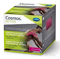 Cosmos ACTIVE Kineziologická tejpovacia páska 1×1 ks, ružová tejpa 5x5 cm