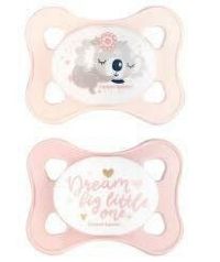 Cumlíky utišujúce SLEEPY KOALA silikón, symetrické MINI 0-2m ružové 1×2 ks, cumlíky utišujúce