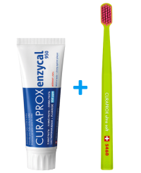 CURAPROX AKCIA Enzycal 950 + CS 5460 1×1 set, zubná pasta 75 ml + zubná kefka 1 ks